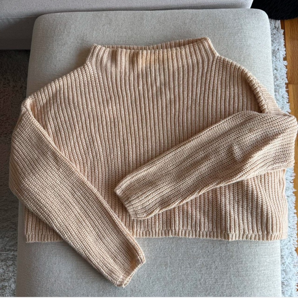 Cotton Candy LA High Neck Cream Sweater Size Medium